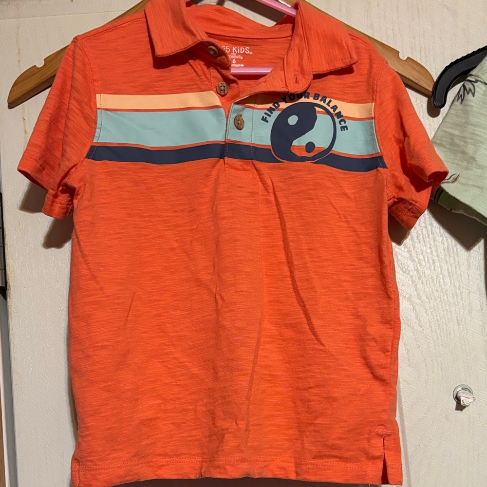 Garanimals‎ Orange Polo with Blue Stripe
